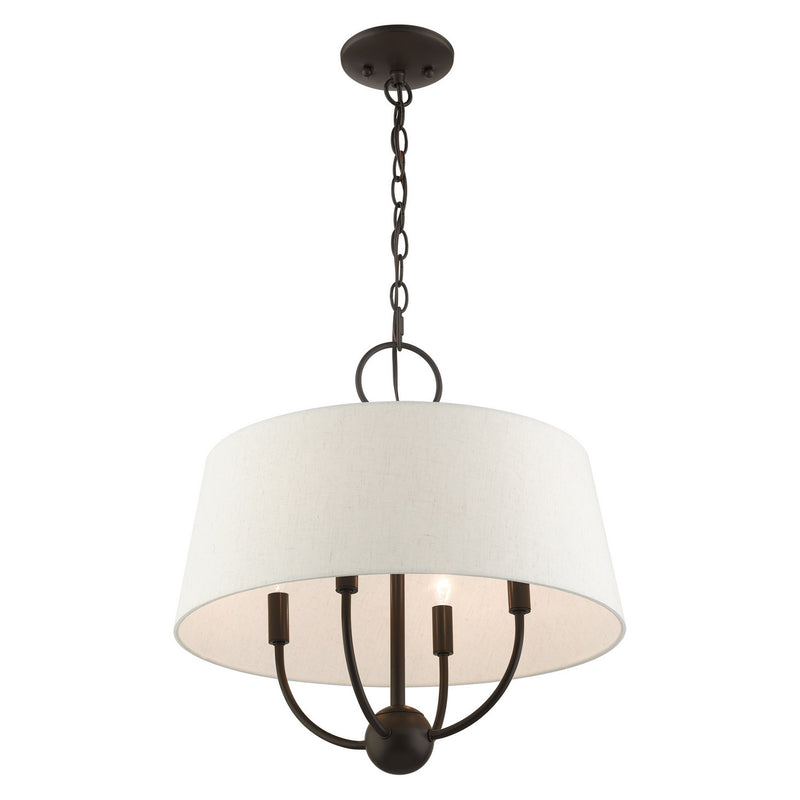 Livex Lighting 49444-92 Four Light Chandelier, English Bronze