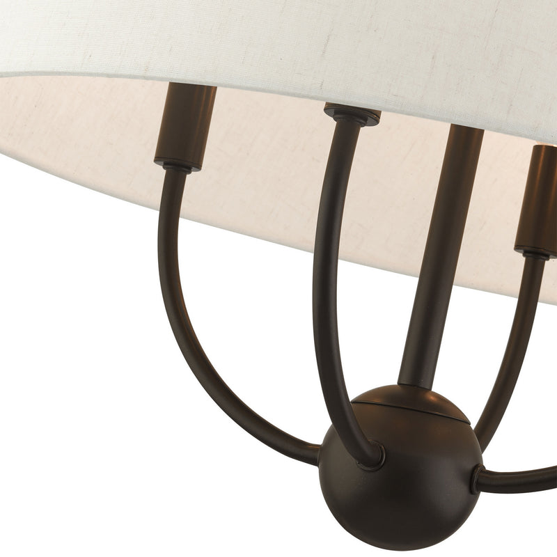 Livex Lighting 49444-92 Four Light Chandelier, English Bronze