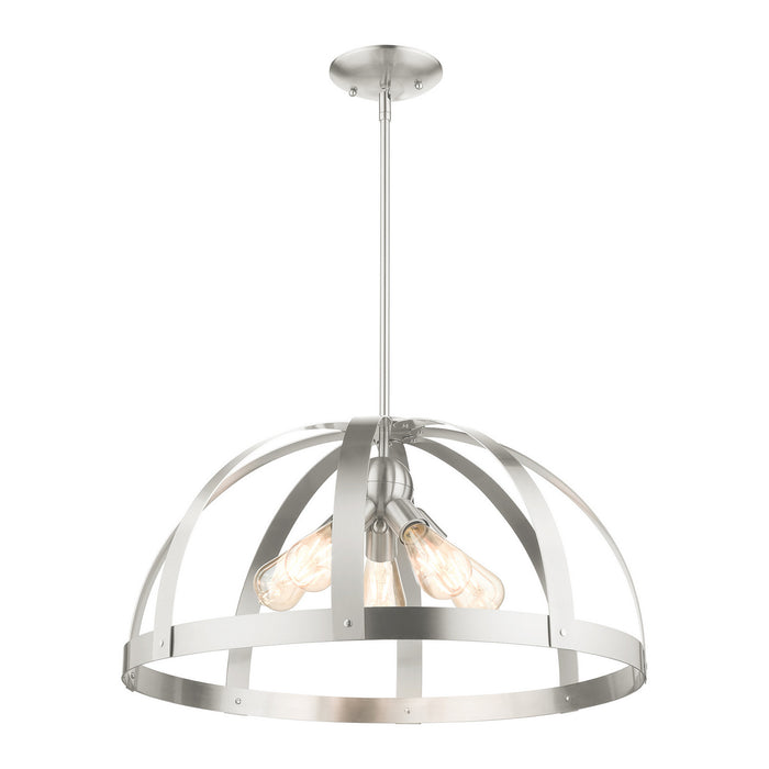 Livex Lighting 49645-91 Five Light Chandelier, Brushed Nickel