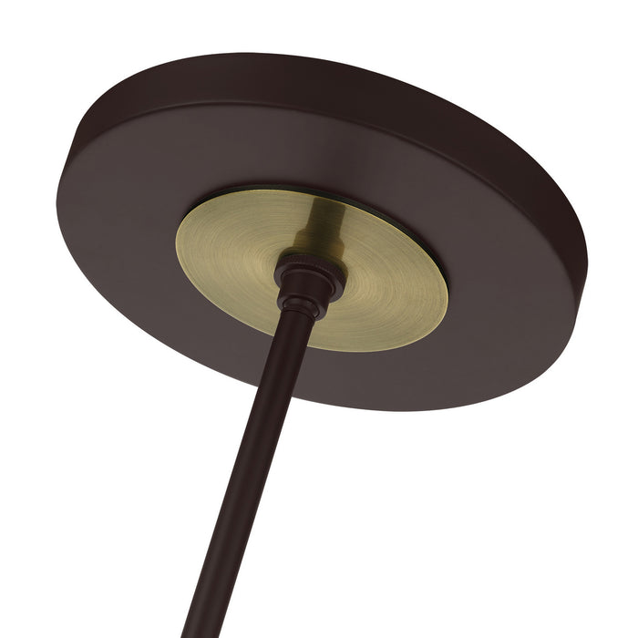 Livex Lighting 49745-07 Six Light Chandelier, Bronze w/ Antique Brasss