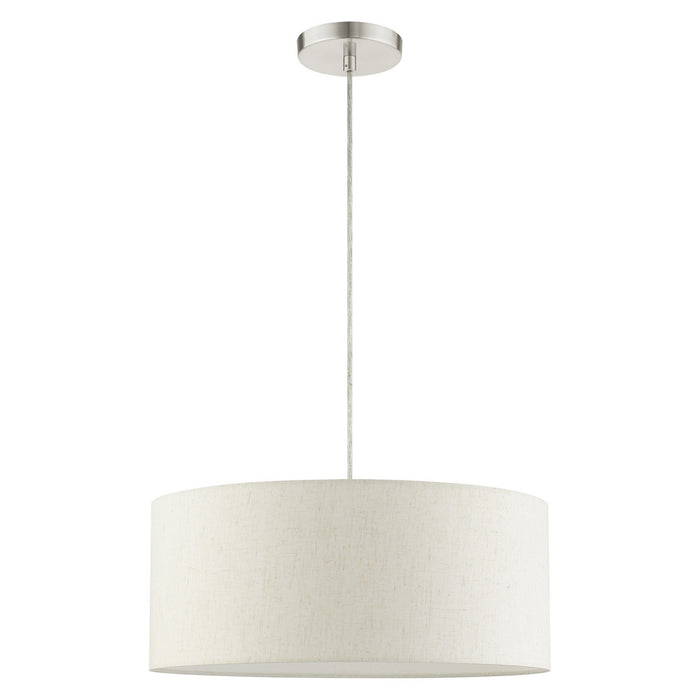 Livex Lighting 49802-91 Three Light Pendant, Brushed Nickel
