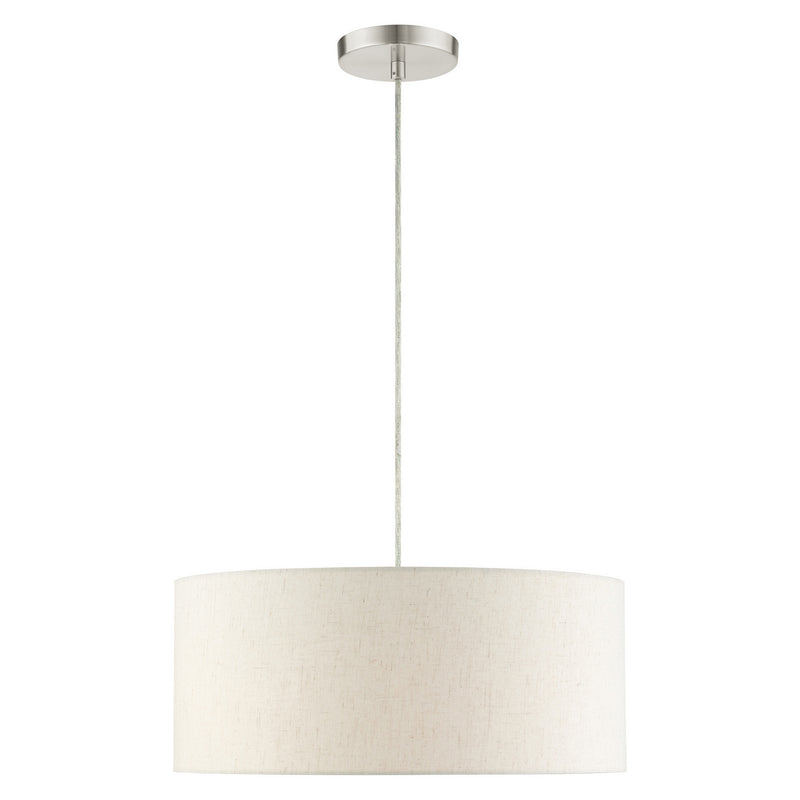 Livex Lighting 49802-91 Three Light Pendant, Brushed Nickel