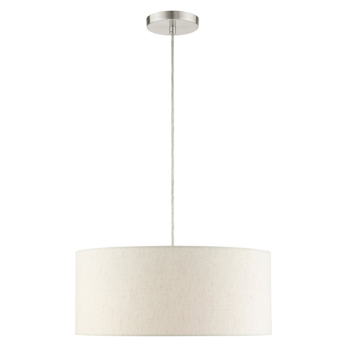 Livex Lighting 49802-91 Three Light Pendant, Brushed Nickel