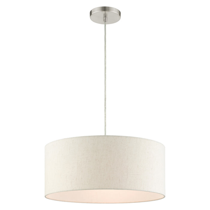 Livex Lighting 49802-91 Three Light Pendant, Brushed Nickel