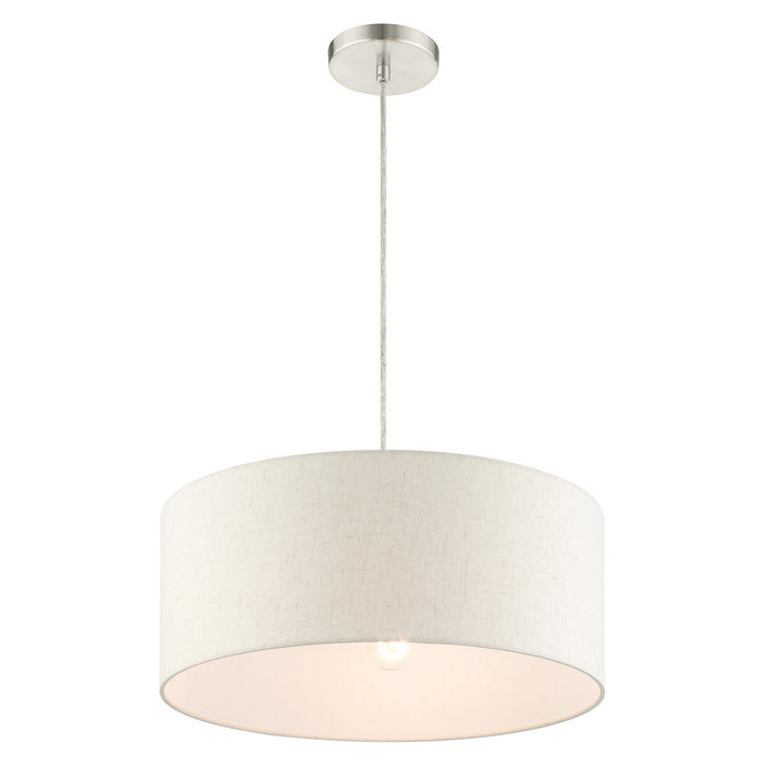Livex Lighting 49802-91 Three Light Pendant, Brushed Nickel