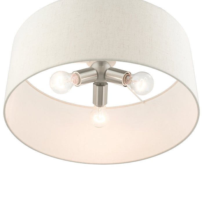 Livex Lighting 49802-91 Three Light Pendant, Brushed Nickel