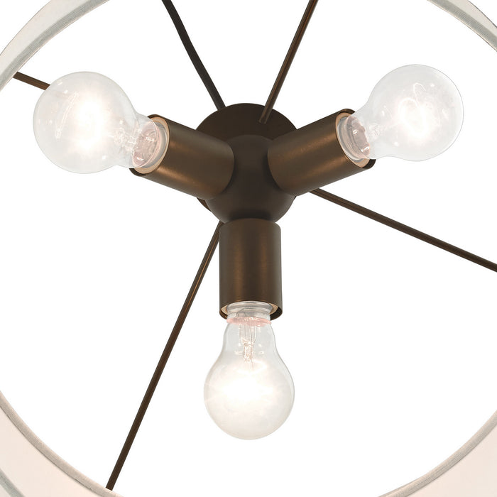 Livex Lighting 49803-92 Three Light Pendant, English Bronze
