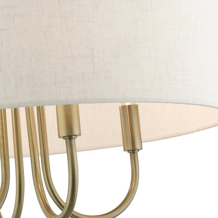 Livex Lighting 49804-01 Four Light Chandelier, Antique Brass