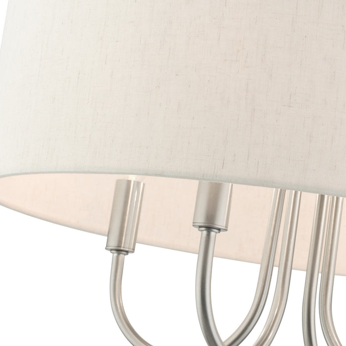 Livex Lighting 49804-91 Four Light Chandelier, Brushed Nickel