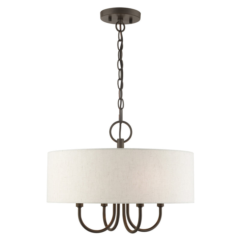 Livex Lighting 49804-92 Four Light Chandelier, English Bronze