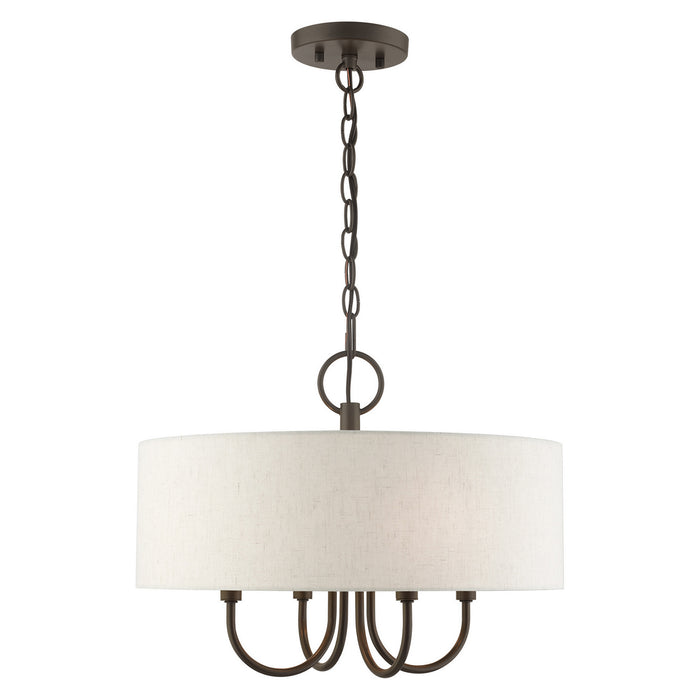 Livex Lighting 49804-92 Four Light Chandelier, English Bronze