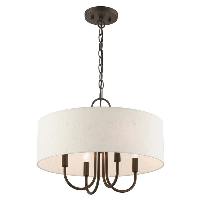 Livex Lighting 49804-92 Four Light Chandelier, English Bronze