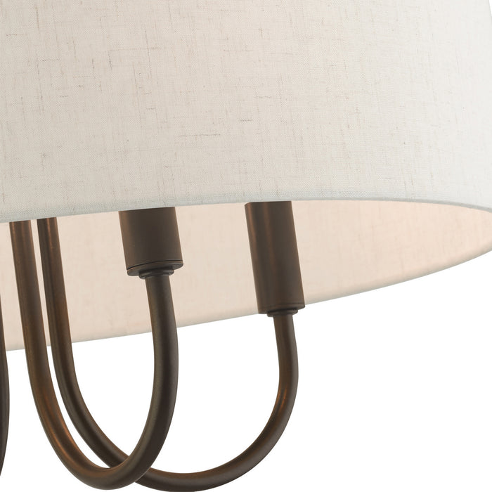 Livex Lighting 49804-92 Four Light Chandelier, English Bronze