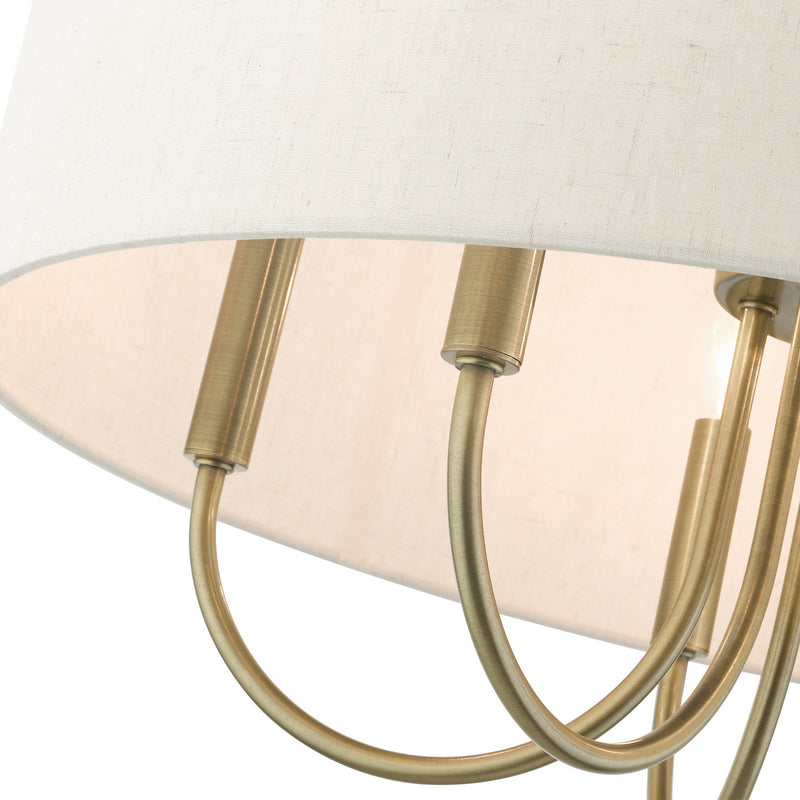 Livex Lighting 49805-01 Five Light Chandelier, Antique Brass