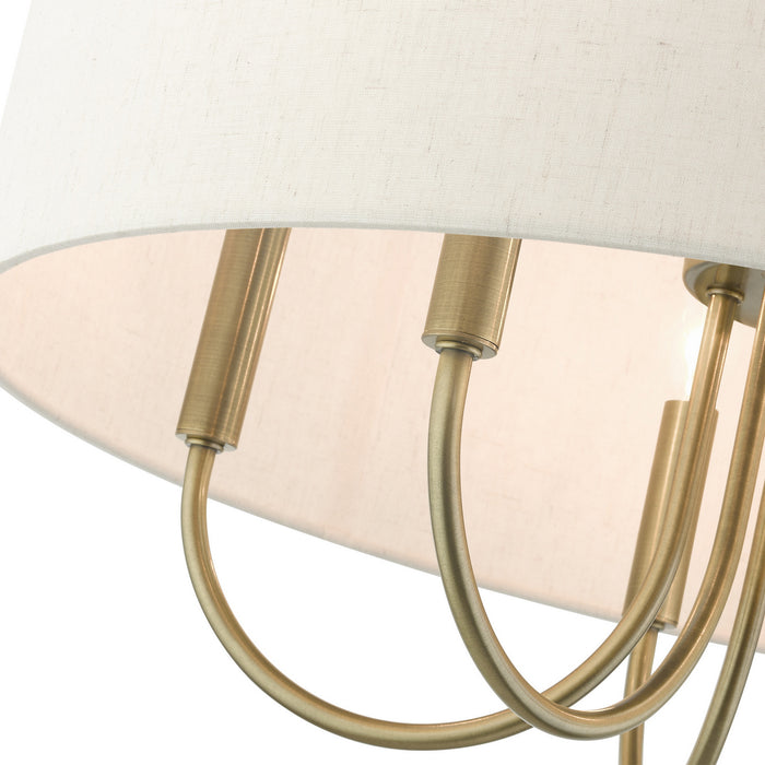 Livex Lighting 49805-01 Five Light Chandelier, Antique Brass
