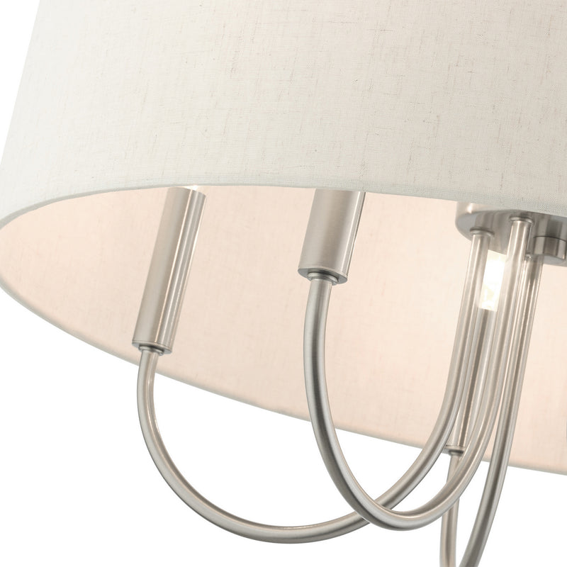 Livex Lighting 49805-91 Five Light Chandelier, Brushed Nickel
