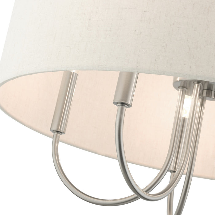 Livex Lighting 49805-91 Five Light Chandelier, Brushed Nickel