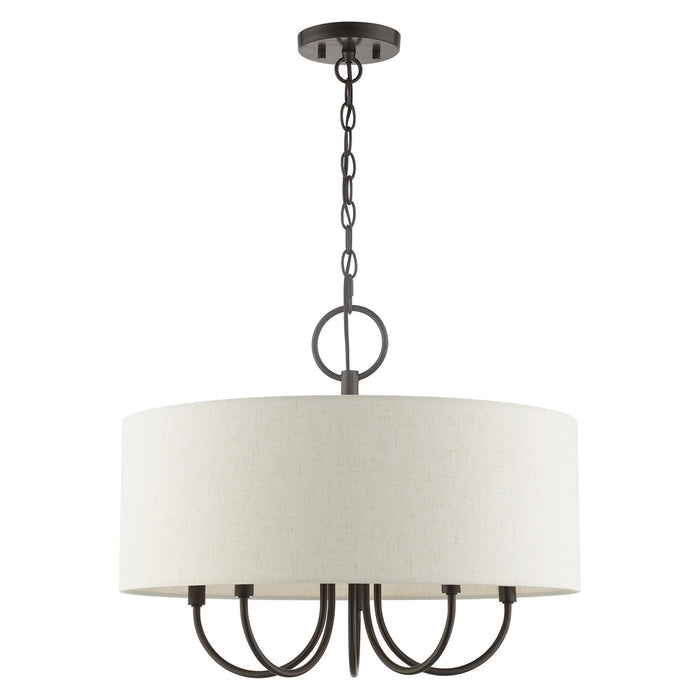Livex Lighting 49805-92 Five Light Chandelier, English Bronze
