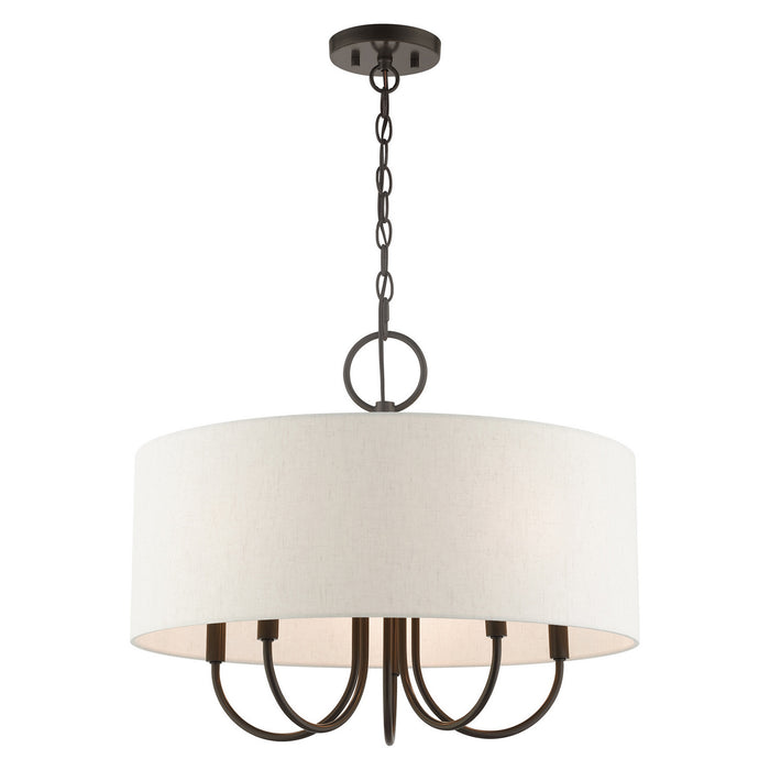 Livex Lighting 49805-92 Five Light Chandelier, English Bronze