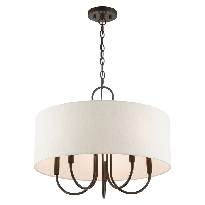 Livex Lighting 49805-92 Five Light Chandelier, English Bronze