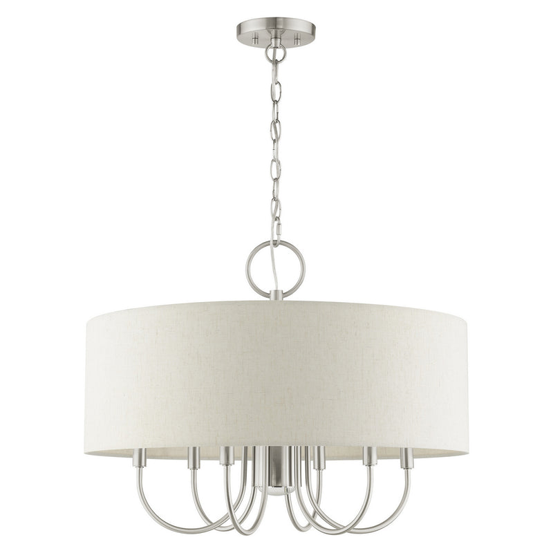 Livex Lighting 49806-91 Seven Light Chandelier, Brushed Nickel