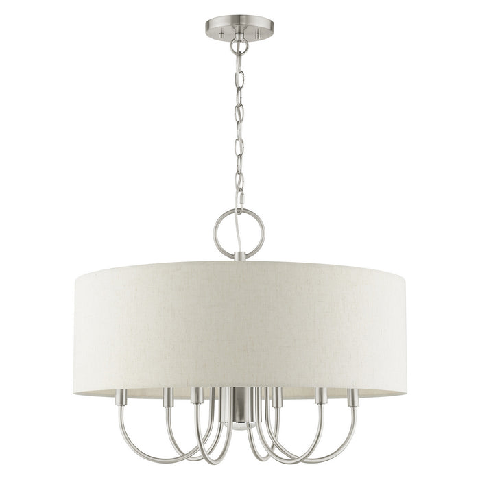 Livex Lighting 49806-91 Seven Light Chandelier, Brushed Nickel