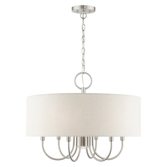 Livex Lighting 49806-91 Seven Light Chandelier, Brushed Nickel