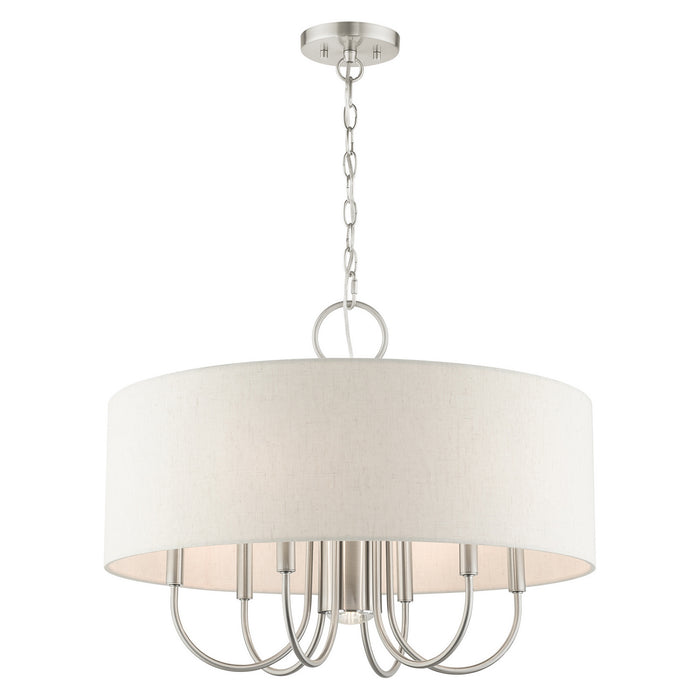 Livex Lighting 49806-91 Seven Light Chandelier, Brushed Nickel