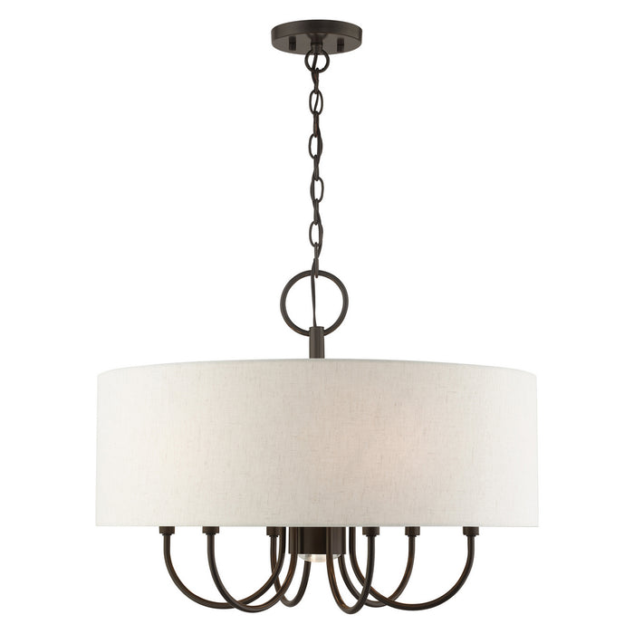 Livex Lighting 49806-92 Seven Light Chandelier, English Bronze