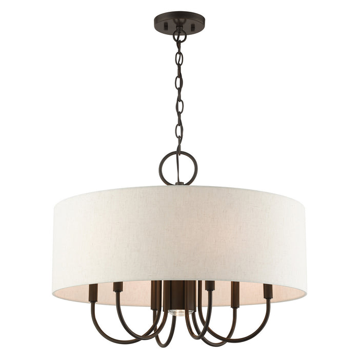 Livex Lighting 49806-92 Seven Light Chandelier, English Bronze