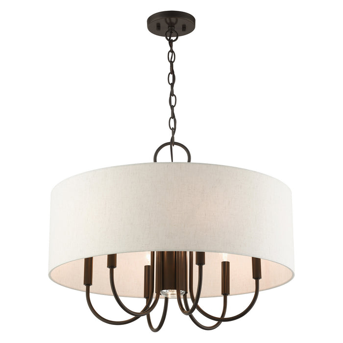 Livex Lighting 49806-92 Seven Light Chandelier, English Bronze