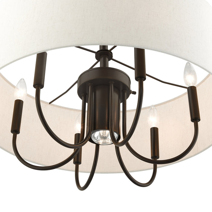 Livex Lighting 49806-92 Seven Light Chandelier, English Bronze