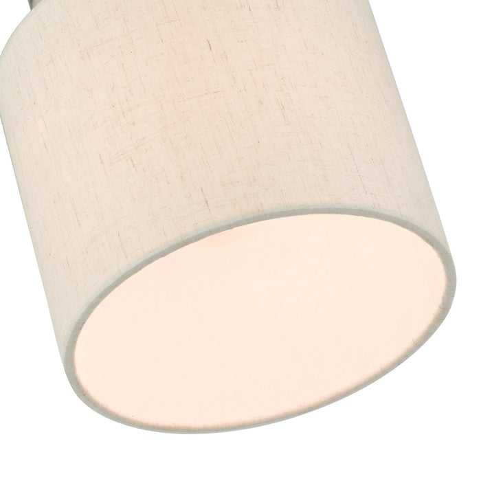 Livex Lighting 49807-91 One Light Semi Flush Mount, Brushed Nickel