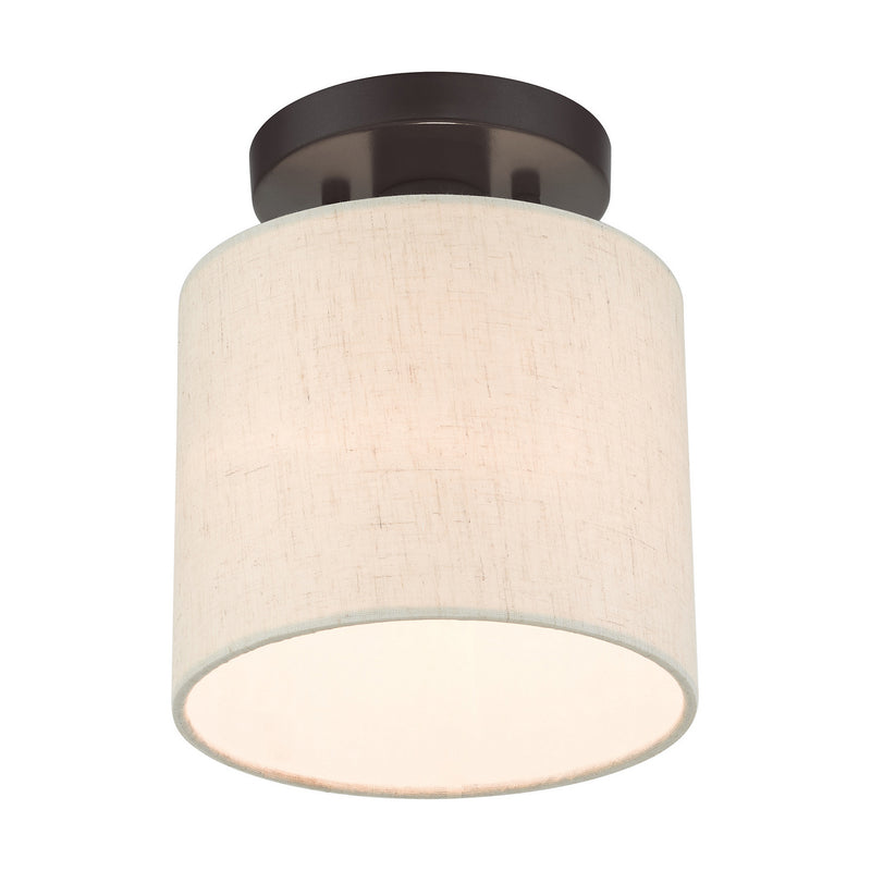 Livex Lighting 49807-92 One Light Semi Flush Mount, English Bronze