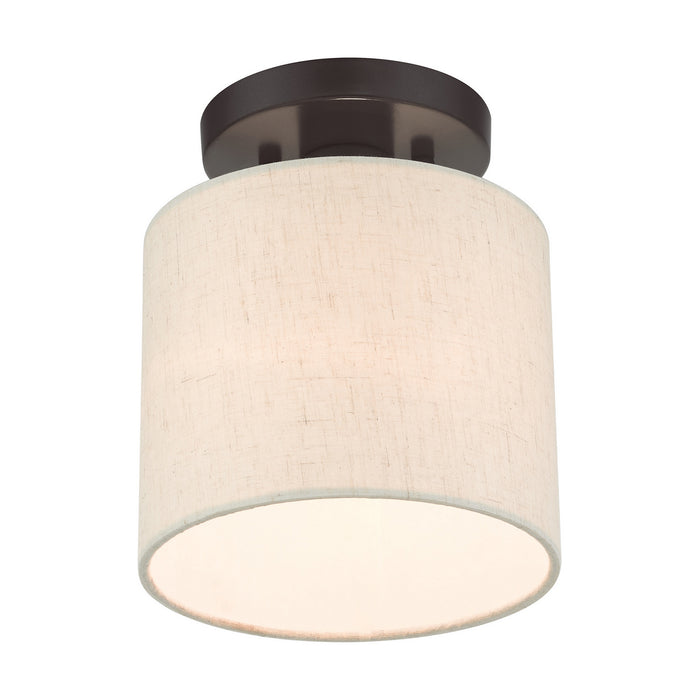 Livex Lighting 49807-92 One Light Semi Flush Mount, English Bronze