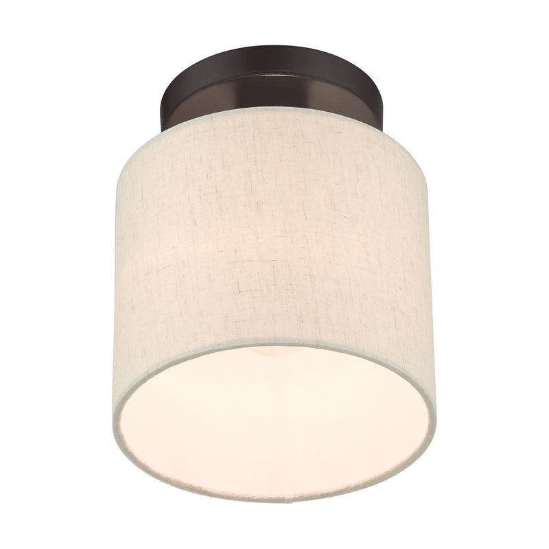 Livex Lighting 49807-92 One Light Semi Flush Mount, English Bronze