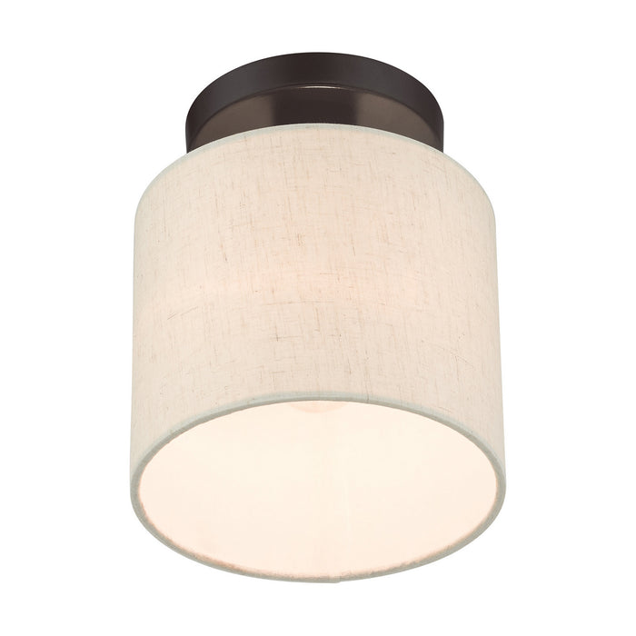 Livex Lighting 49807-92 One Light Semi Flush Mount, English Bronze