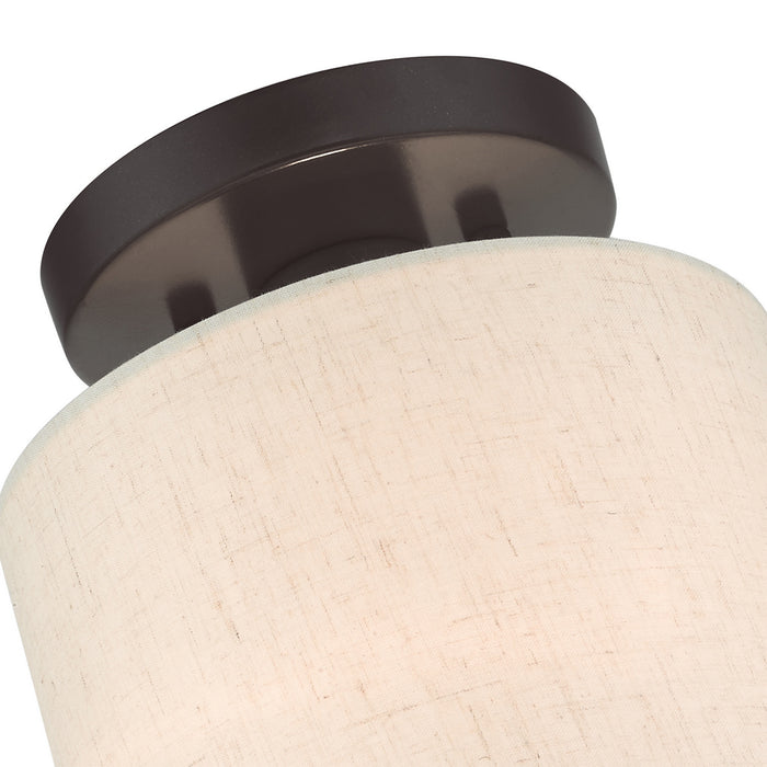 Livex Lighting 49807-92 One Light Semi Flush Mount, English Bronze