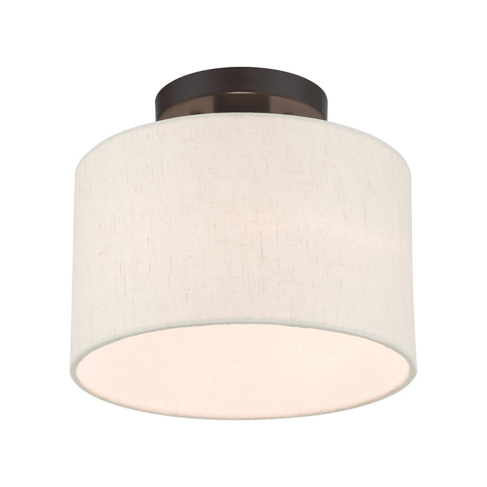 Livex Lighting 49808-92 One Light Semi Flush Mount, English Bronze