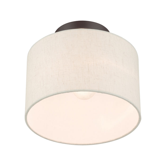 Livex Lighting 49808-92 One Light Semi Flush Mount, English Bronze
