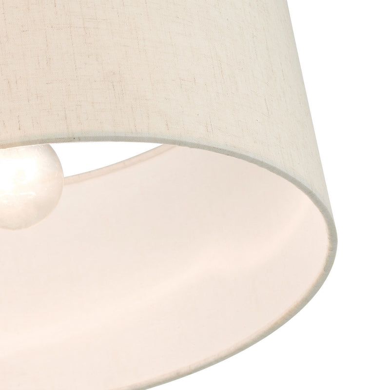 Livex Lighting 49809-91 One Light Semi Flush Mount, Brushed Nickel