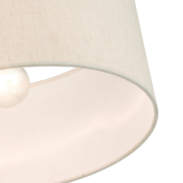 Livex Lighting 49809-91 One Light Semi Flush Mount, Brushed Nickel