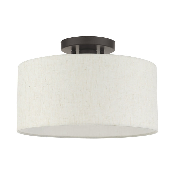 Livex Lighting 49809-92 One Light Semi Flush Mount, English Bronze
