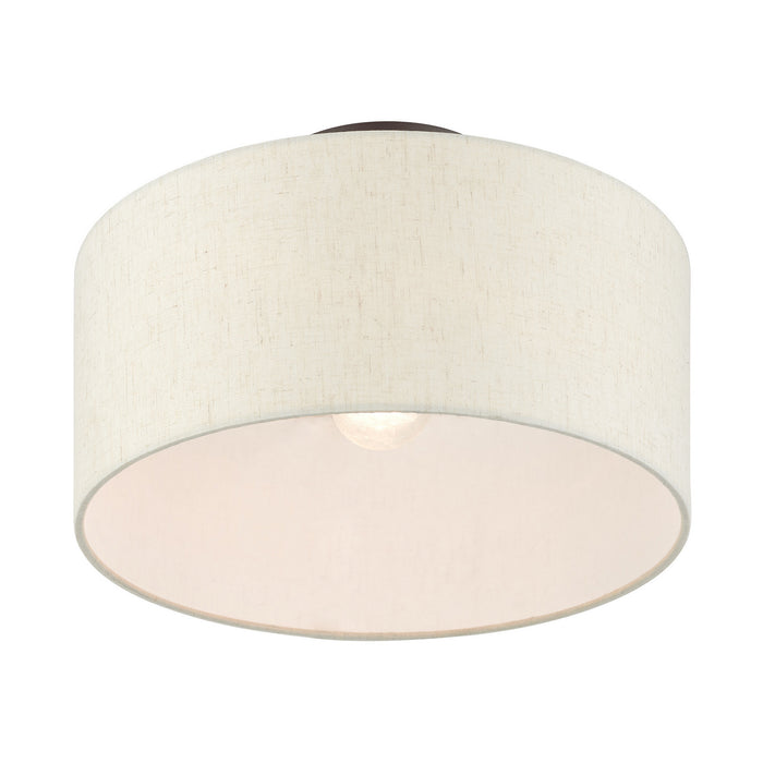 Livex Lighting 49809-92 One Light Semi Flush Mount, English Bronze