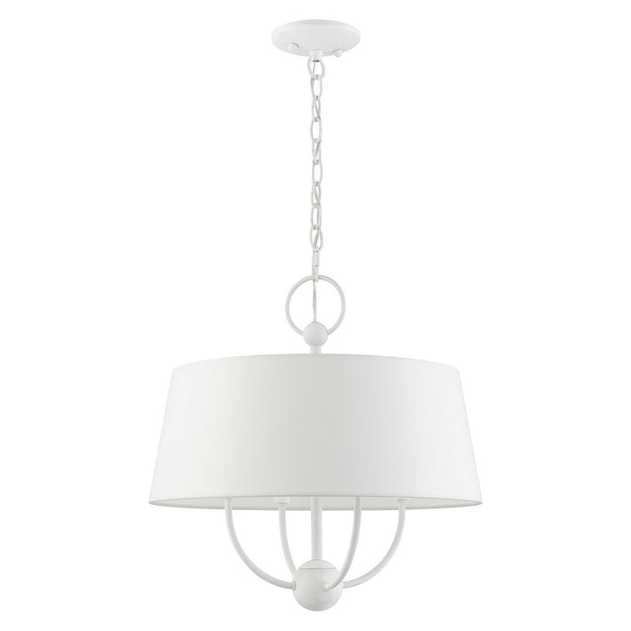 Livex Lighting 49844-03 Four Light Chandelier, White