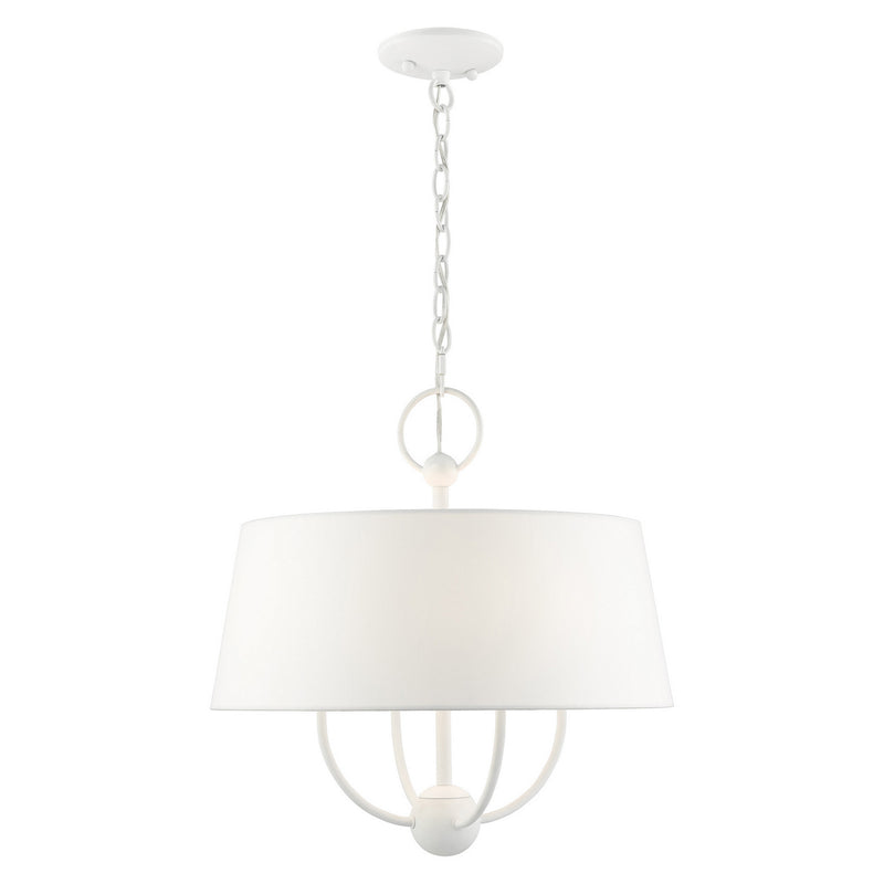Livex Lighting 49844-03 Four Light Chandelier, White