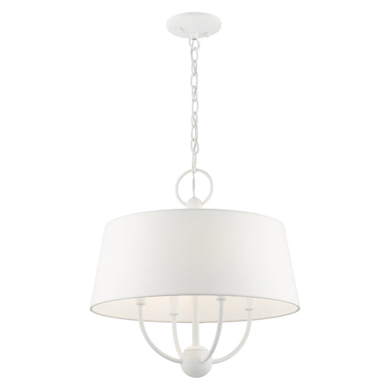 Livex Lighting 49844-03 Four Light Chandelier, White