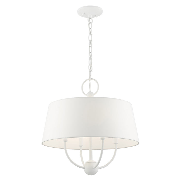 Livex Lighting 49844-03 Four Light Chandelier, White