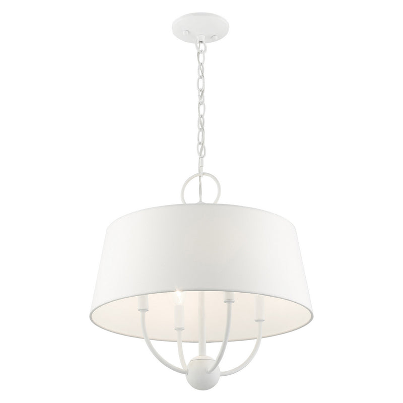 Livex Lighting 49844-03 Four Light Chandelier, White