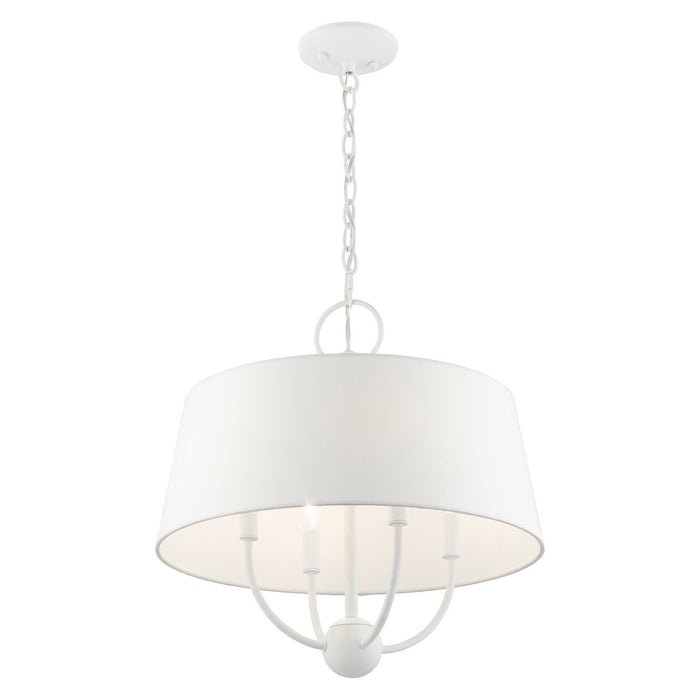 Livex Lighting 49844-03 Four Light Chandelier, White